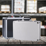 Maxbell Tool Storage Box Solid Musical Instruments with Zipper Aluminum Storage Case Black