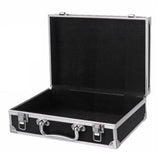 Maxbell Tool Storage Box Solid Musical Instruments with Zipper Aluminum Storage Case Black