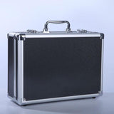 Maxbell Tool Storage Box Solid Musical Instruments with Zipper Aluminum Storage Case Black