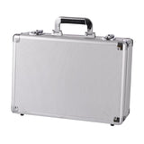 Maxbell Tool Storage Box Solid Musical Instruments with Zipper Aluminum Storage Case Silver