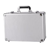 Maxbell Tool Storage Box Solid Musical Instruments with Zipper Aluminum Storage Case Silver