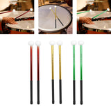 Maxbell 2Pcs Felt Head Timpani Sticks Alloy for Music Education Lotus Drum Hand Drum red