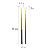 Maxbell 2Pcs Felt Head Timpani Sticks Alloy for Music Education Lotus Drum Hand Drum gold
