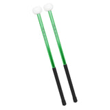 Maxbell 2Pcs Felt Head Timpani Sticks Alloy for Music Education Lotus Drum Hand Drum green