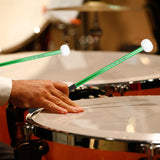Maxbell 2Pcs Felt Head Timpani Sticks Alloy for Music Education Lotus Drum Hand Drum green