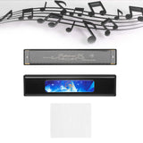 Maxbell Harmonica Toy 24 Hole Diatonic Harmonica for Students Beginners Professional Black