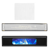 Maxbell Harmonica Toy 24 Hole Diatonic Harmonica for Students Beginners Professional Argent