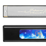 Maxbell Harmonica Toy 24 Hole Diatonic Harmonica for Students Beginners Professional Argent