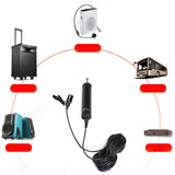 Maxbell Condenser Microphone Speaker Saxophone Microphone for Clarinet Trumpet Cello 16.5ft Cable