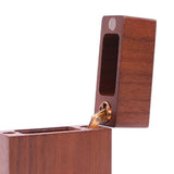 Maxbell Wooden Guitar Picks Case Handicraft Magnetic Closure Durable Guitar Pick Box with 5 picks