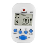 Maxbell Mini Digital Metronome Beat Tempo Electronic Metronome for Violin Drum Piano White