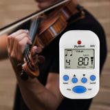 Maxbell Mini Digital Metronome Beat Tempo Electronic Metronome for Violin Drum Piano White