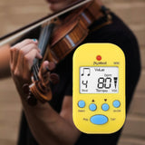 Maxbell Mini Digital Metronome Beat Tempo Electronic Metronome for Violin Drum Piano Yellow