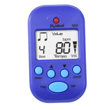 Maxbell Mini Digital Metronome Beat Tempo Electronic Metronome for Violin Drum Piano Blue