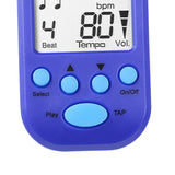 Maxbell Mini Digital Metronome Beat Tempo Electronic Metronome for Violin Drum Piano Blue