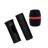 Maxbell 2xHandheld Mic Protection Sleeve with Sponge Foam Cover for Party Stage Studio Black