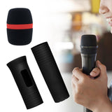 Maxbell 2xHandheld Mic Protection Sleeve with Sponge Foam Cover for Party Stage Studio Black