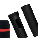 Maxbell 2xHandheld Mic Protection Sleeve with Sponge Foam Cover for Party Stage Studio Black