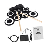 Maxbell Maxbell Roll up Drum Set Portable Multipurpose Professional Portable Electronic Drum Black