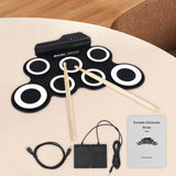 Maxbell Maxbell Roll up Drum Set Portable Multipurpose Professional Portable Electronic Drum Black