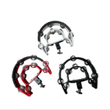 Maxbell Maxbell Double Row Tambourine Drum Cymbals Hi Hat Tambourine Bells for Parties Stage red