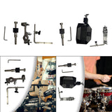 Maxbell Drum Kits Accessories Attachment Instrument Kits for Cymbal Percussion Parts without Cowbell