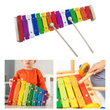 Maxbell 15 Note Metal Xylophone Professional Xylophone Glockenspiel for Players Kids