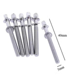 Maxbell 6Pcs Drum Tension Rods M5 Drum Lug Mounting Screws for Percussion Accs Build M5x40mm