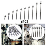 Maxbell 6Pcs Drum Tension Rods M5 Drum Lug Mounting Screws for Percussion Accs Build M5x40mm
