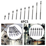 Maxbell 6Pcs Drum Tension Rods M5 Drum Lug Mounting Screws for Percussion Accs Build M5x40mm