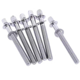 Maxbell 6Pcs Drum Tension Rods M5 Drum Lug Mounting Screws for Percussion Accs Build M5x40mm