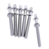 Maxbell 6Pcs Drum Tension Rods M5 Drum Lug Mounting Screws for Percussion Accs Build M5x40mm