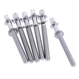 Maxbell 6Pcs Drum Tension Rods M5 Drum Lug Mounting Screws for Percussion Accs Build M5x40mm