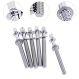 Maxbell 6Pcs Drum Tension Rods M5 Drum Lug Mounting Screws for Percussion Accs Build M5x40mm