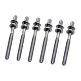 Maxbell 6Pcs Drum Tension Rods M5 Drum Lug Mounting Screws for Percussion Accs Build M5x45mm