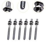 Maxbell 6Pcs Drum Tension Rods M5 Drum Lug Mounting Screws for Percussion Accs Build M5x45mm