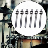 Maxbell 6Pcs Drum Tension Rods M5 Drum Lug Mounting Screws for Percussion Accs Build M5x45mm