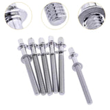 Maxbell 6Pcs Drum Tension Rods M5 Drum Lug Mounting Screws for Percussion Accs Build M5x50mm