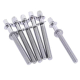 Maxbell 6Pcs Drum Tension Rods M5 Drum Lug Mounting Screws for Percussion Accs Build M5x60mm