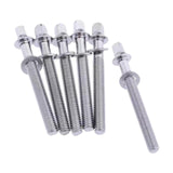 Maxbell 6Pcs Drum Tension Rods M5 Drum Lug Mounting Screws for Percussion Accs Build M5x60mm