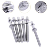 Maxbell 6Pcs Drum Tension Rods M5 Drum Lug Mounting Screws for Percussion Accs Build M5x60mm