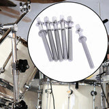 Maxbell 6Pcs Drum Tension Rods M5 Drum Lug Mounting Screws for Percussion Accs Build M5x60mm
