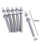 Maxbell 6Pcs Drum Tension Rods M5 Drum Lug Mounting Screws for Percussion Accs Build M5x80mm