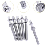 Maxbell 6Pcs Drum Tension Rods M5 Drum Lug Mounting Screws for Percussion Accs Build M5x80mm
