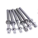 Maxbell 6Pcs Drum Tension Rods M5 Drum Lug Mounting Screws for Percussion Accs Build M5x80mm