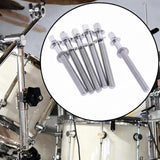 Maxbell 6Pcs Drum Tension Rods M5 Drum Lug Mounting Screws for Percussion Accs Build M5x80mm
