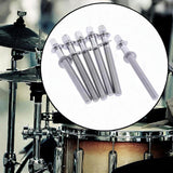 Maxbell 6Pcs Drum Tension Rods M5 Drum Lug Mounting Screws for Percussion Accs Build M5x80mm