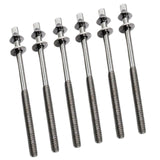 Maxbell 6Pcs Drum Tension Rods M5 Drum Lug Mounting Screws for Percussion Accs Build M5x90mm