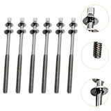 Maxbell 6Pcs Drum Tension Rods M5 Drum Lug Mounting Screws for Percussion Accs Build M5x90mm
