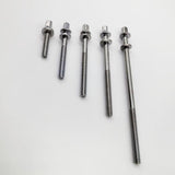 Maxbell 6Pcs Drum Tension Rods M5 Drum Lug Mounting Screws for Percussion Accs Build M5x90mm